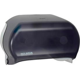 San Jamar Versatwin® Tissue Dispenser Classic Transparent Black Pearl - R3600TBK - Pkg Qty 6 R3600TBK