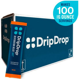 DripDrop® Electrolyte Hydration Powdered Drink Mix Orange 0.74 oz. 100 Sticks/Box 61410