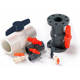 American Valve 2 In. PVC 1-Piece Ball Valve - Sche. 40 - 150 PSI - Socket - Pkg Qty 4 P200S-2