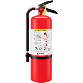 Kidde Pro Dry Chemical Commercial Fire Extinguisher Wall Mount Type A B C 10 lb. Capacity 21032149