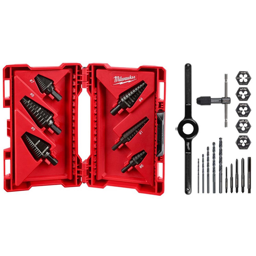 Drill Bit Sets, Drill Bit Set Type: Step Drill Bits , Number of Pieces: 17, 6 , Tool Material: High-Speed Steel , Minimum Drill Bit Size (Frac Inch): 1/8  MPN:4056511/5963767