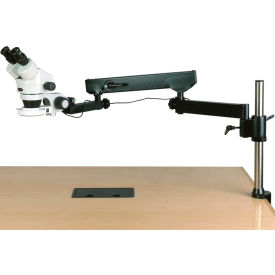 AmScope SM-8B-144S 7X-45X Binocular Articulating Zoom Stereo Microscope with Clamp & 144-LED Light SM-8B-144S