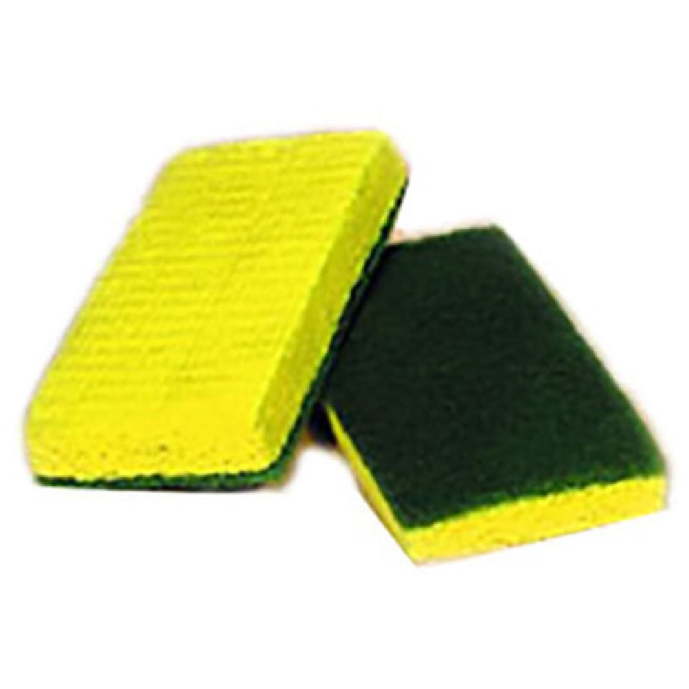 All-Purpose Scrubbing Pad Sponges, Tellow/Green, Box Of 20 (Min Order Qty 2) MPN:74612