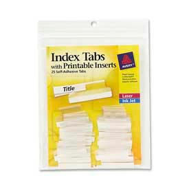 Avery® Self-Adhesive Index Tabs with Printable Inserts 1