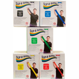 Sup-R Band® Latex Free Exercise Band 50 Yard Roll/Box 5 Color Set 10-6328