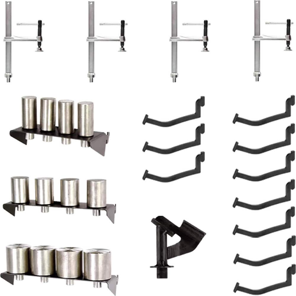 Welding Plate & Welding Positioner Accessories, Type: 27-Piece Fixturing Kit , Includes: (4) 5/8 in Vertical Clamp, (10) 4 in Tool Cradle Hook, Weld Gun Holder MPN:78908260