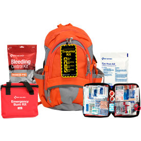 First Aid Only Trauma Backpack Kit Fabric Red 233 Pieces 91265