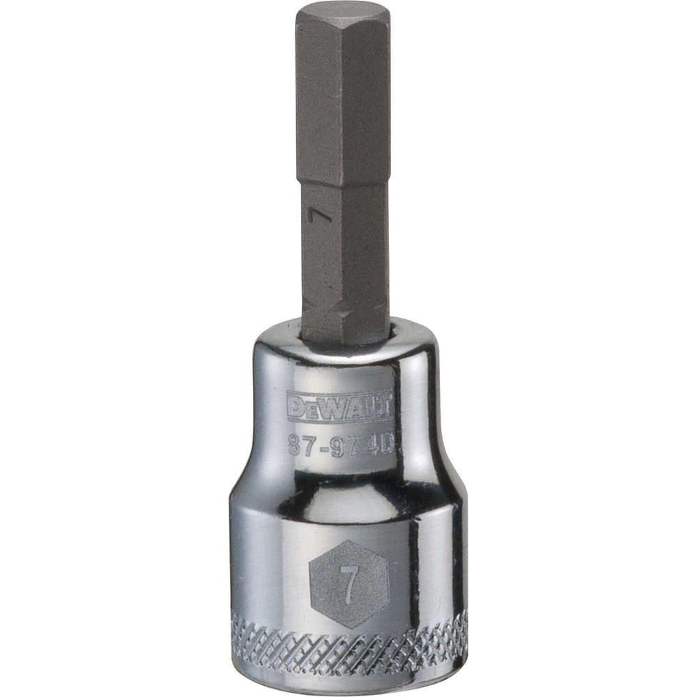 Hand Hex & Torx Bit Sockets, Socket Type: Hex Bit Socket , Hex Size (mm): 7.000 , Bit Length: 30mm , Insulated: No , Material: Steel  MPN:DWMT87974OSP