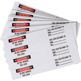 Brady® 121448 Lockout Labels Danger Do Not Remove This Lock 40/Pkg Vinyl 3/4