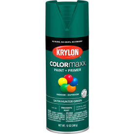 Krylon® Colormaxx™ Paint & Primer 12 oz. Satin Hunter Green - Pkg Qty 6 K05563007