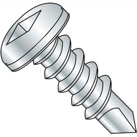 #10 x 1 Square Drive Pan Self Drilling Screw Full Thread Zinc Bake - Pkg of 2000 1016KQP