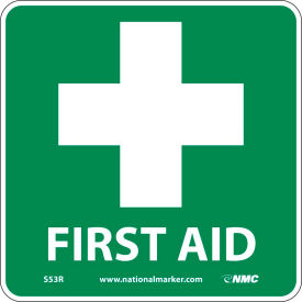 Graphic Facility Signs - First Aid - Vinyl 7x7 S53P