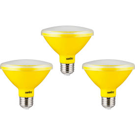 Sunlite® LED PAR30 Short Neck Colored Recessed Light Bulb E26 Base 8W Yellow Pack of 3 40238-NS