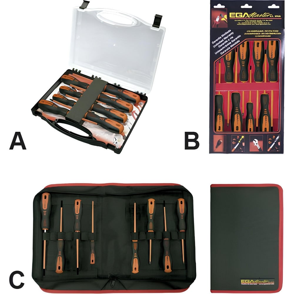 Screwdriver Sets, Screwdriver Types Included: Insulated Slotted , Container Type: Carded , Tether Style: Tether Capable , Finish: Polypropylene  MPN:76955