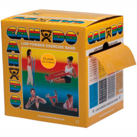 CanDo® Low Powder Exercise Band Gold 25 Yard Roll 1 Roll/Box 10-5277