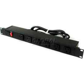 Wiremold Rack Mount Power Strip 6 Front Outlets 15A 15' Cord J60B0B-90*