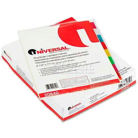 Universal Economical Insertable Index Multicolor Tabs 8-Tab Letter Buff 24 Sets/Box UNV20840***