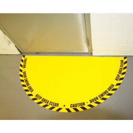 DuraStripe® Full 180° Door Swing Sign Black on Yellow 34