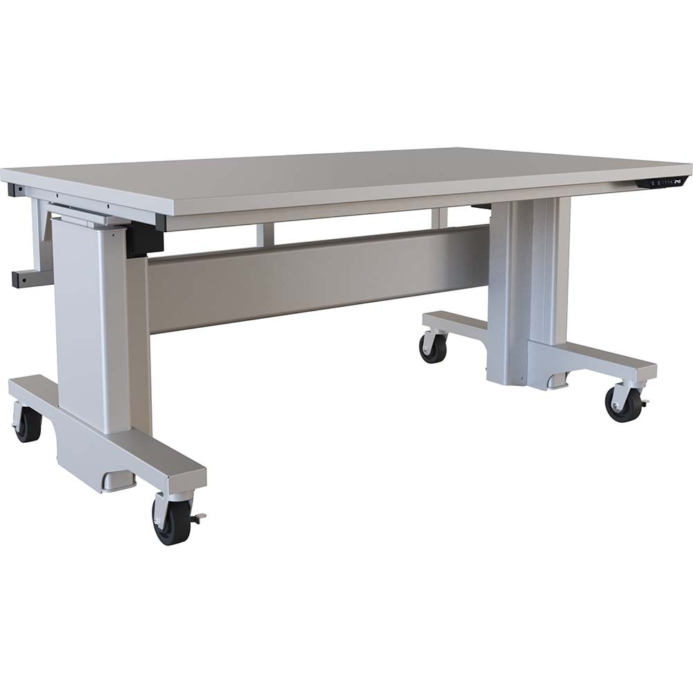 Mobile Work Benches, Bench Type: Electric Height Adjustable Workstation , Depth (Inch): 36 , Leg Style: Adjustable Height, C-Leg (Cantilever) MPN:PBH3660-FE-3M