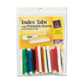 Avery® Self-Adhesive Index Tabs with Printable Inserts 2