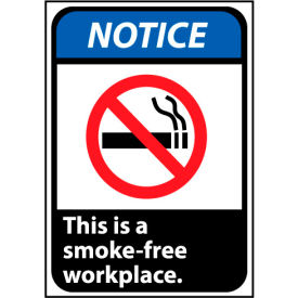 Notice Sign 14x10 Vinyl - This Is A Smoke-Free Workplace NGA1PB