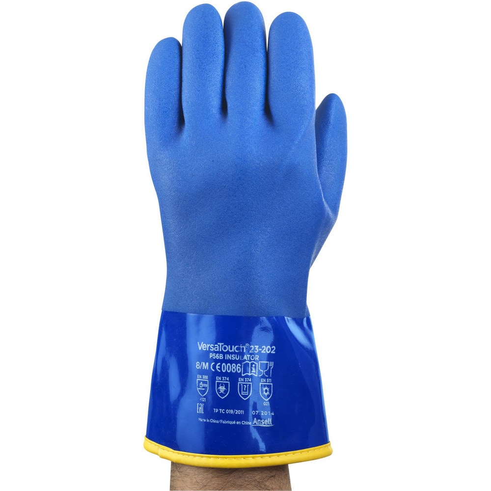 Chemical Resistant Gloves, Glove Type: Type B Chemical Resistant Gloves , Material: Cotton Liner/PVC Full Coat , Size: X-Large , Numeric Size: 10  MPN:23-202-10