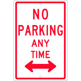 NMC TM016H Traffic Sign No Parking Any Time With Double Arrow 18