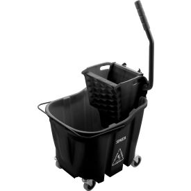 Sparta Mop Bucket Combo w/ Sidepress Wringer 35 qt Bucket Capacity Black 8690403