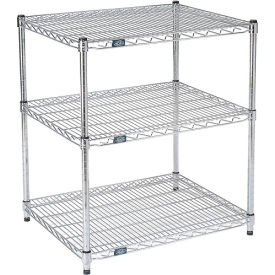 Nexel® 3 Shelf Chrome ESD Wire Shelving Unit Starter 42