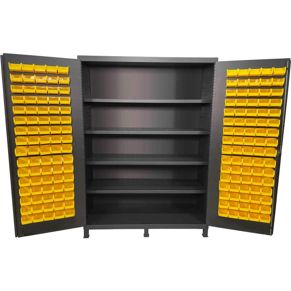 Storage Cabinets, Cabinet Material: Steel , Width (Inch): 60 , Depth (Inch): 24 , Height (Inch): 84 , Color: Gray , Additional Information: Door Bins MPN:F89116