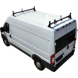 Vantech H1 2 Bar Aluminum Ladder Rack For RAM ProMaster Cargo Van 2013-On Black H1352B