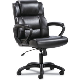 HON® Sadie™ Series Mid-Back Executive Chair 250 Lbs. Cap. Blk Seat Blk Frame Leather HVST305