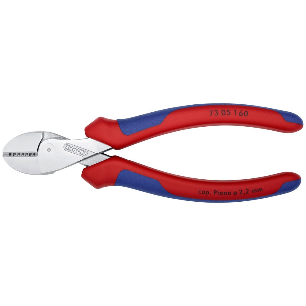 Cutting Pliers, Insulated: No , Overall Length (Inch): 5-1/2in , Head Style: Cutter, Diagonal , Cutting Style: Bevel , Handle Color: Red, Blue  MPN:73 05 160