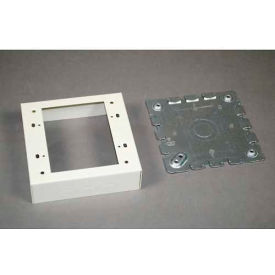 Wiremold V5747-2 2-Gang Shallow Switch & Receptacle Box Ivory 4-3/4