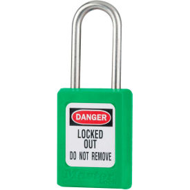 Master Lock® Thermoplastic Zenex™ S31KAGRN Safety Padlock 1-3/8