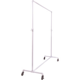 Econoco Pipeline 60 in. W x 64 in. H Adjustable Gloss White Garment Rack PSBB60ADJWH