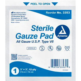 Dynarex Gauze Pad Sterile 3