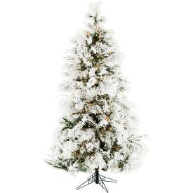 Christmas Time Artificial Christmas Tree - 6.5 Ft. Frosted Fir - Clear LED Lights CT-FF065-LED