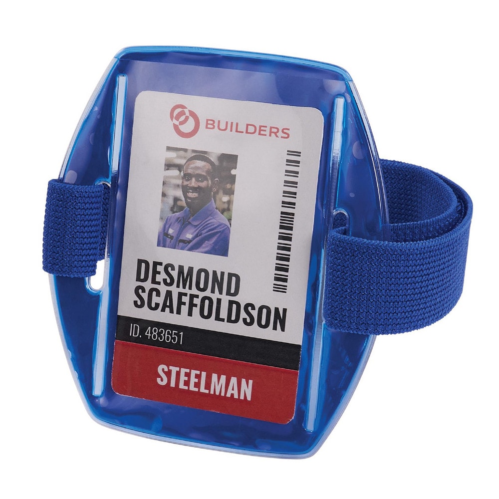 Badge Holders, Material: Vinyl , Horizontal/Vertical Holder: Vertical , Overall Length: 4.25 , Color: Blue , Color: Blue  MPN:19957