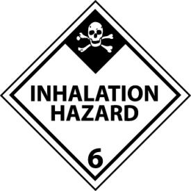 NMC™ Dot Inhalation Hazard 6 Placard Sign Rigid Plastic DL135R