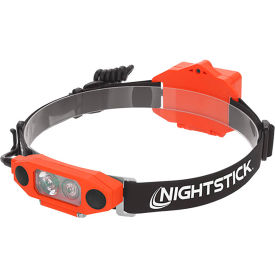 Nightstick DICATA Intrinsically Safe Low-Profile Dual-Light Headlamp - 3 AA - Red - UL913 / ATEX - Pkg Qty 2 XPP-5462RX