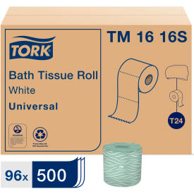 Tork Universal Bath Tissue 2-Ply White 4 x 3.75 Sheet 500 Sheets/Roll 96/Case - TM1616S TM1616S