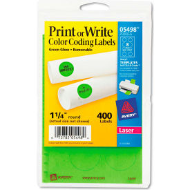 Avery® Print or Write Removable Color-Coding Labels 1-1/4