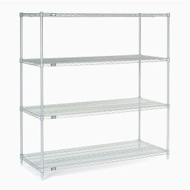 Nexel® 4 Shelf Stainless Steel Wire Shelving Unit Starter 60