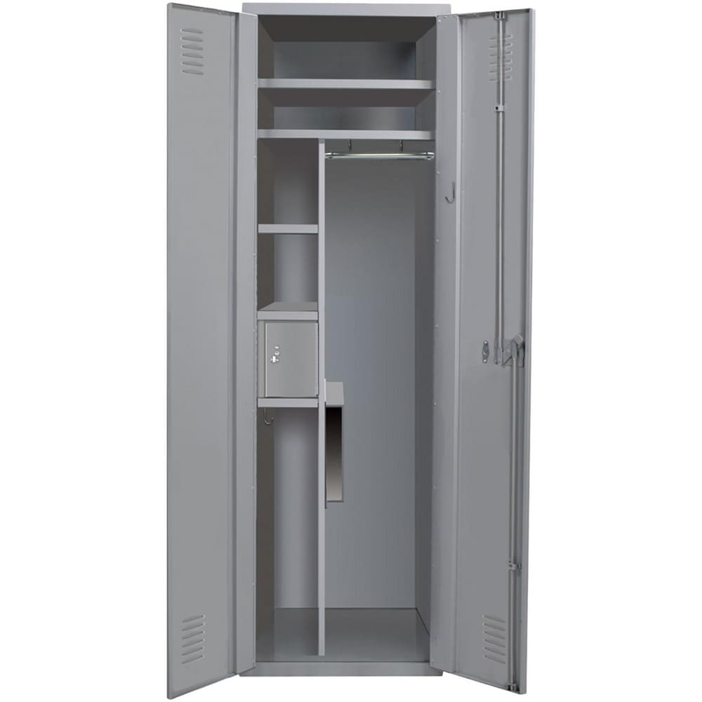 Lockers, Locker Style: Horizontal , Locker Configuration: 1-Wide , Assembled: Yes , Shelf Capacity: 100 , Handle Type: Projecting Turn-Handle  MPN:HERL442-1SL2G-H