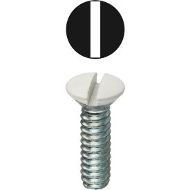 L.H.Dottie® Oval Head Wall Plate Screw Slotted White #6-32 x 5/16