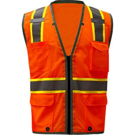 GSS Safety 1702 Class 2 Heavy Duty Safety Vest Orange M 1702-M