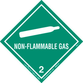 LabelMaster®HMSL45 Non-Flammable Gas Label Worded PVC-Free Film 500/Roll HMSL45