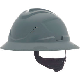 MSA Safety V-Gard C1™ Full Brim Hard Hat Vented Fas-Trac III Gray - Pkg Qty 16 10215836