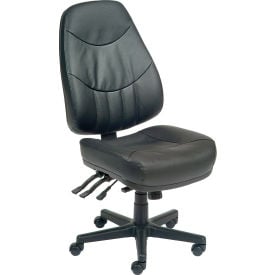 Interion® Multifunction Chair With High Back Leather Black 569506